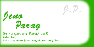 jeno parag business card